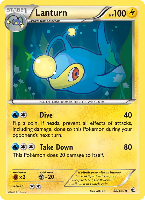 Lanturn 58 Primal Clash Pokesingles