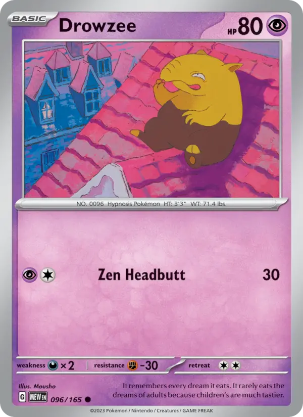 Drowzee 96 151 Pokesingles