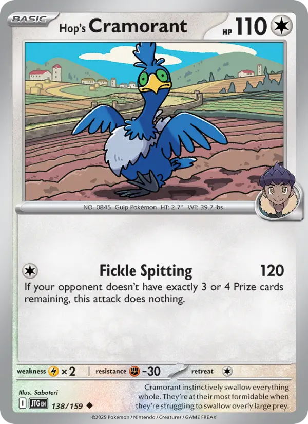Hop's Cramorant 138 Journey Together Pokesingles