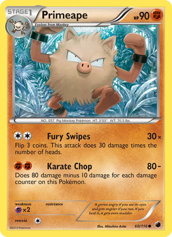 Primeape 60 Plasma Freeze Pokesingles