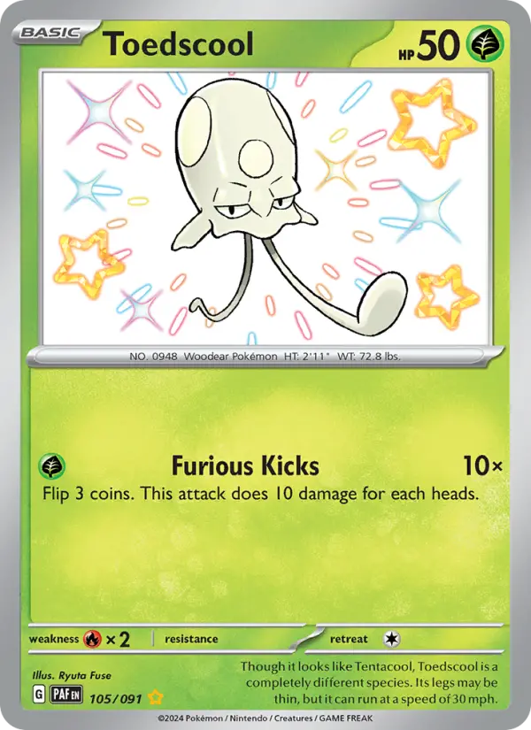 Toedscool 105 Paldean Fates Pokesingles
