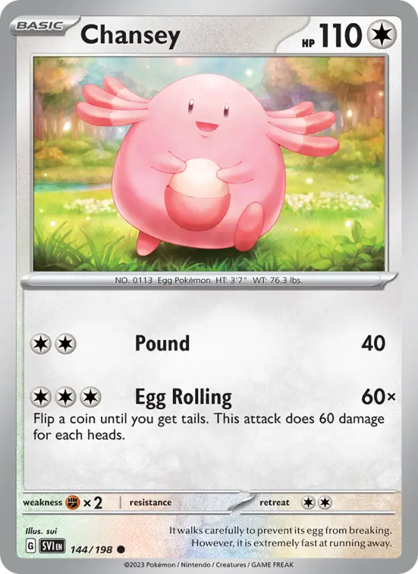 Chansey 144 Scarlet & Violet Pokesingles