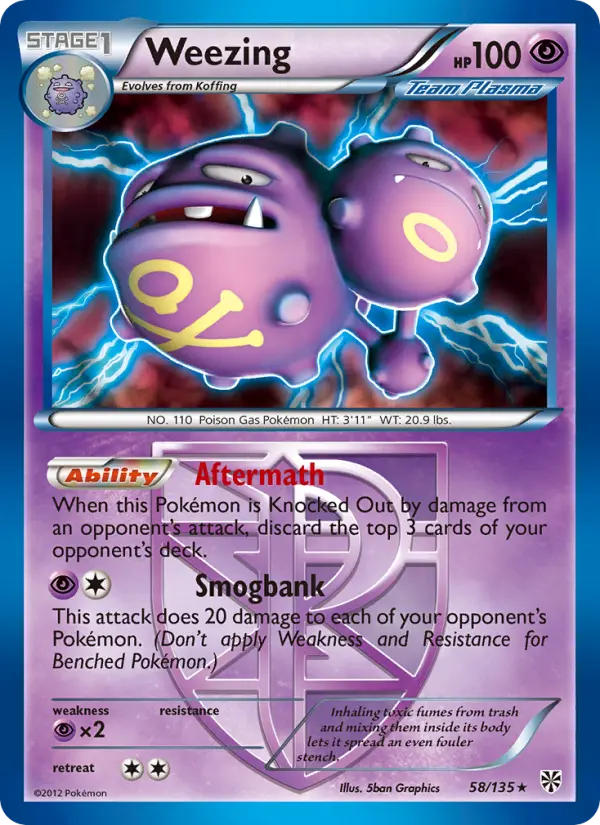 Weezing 58 Plasma Storm Pokesingles