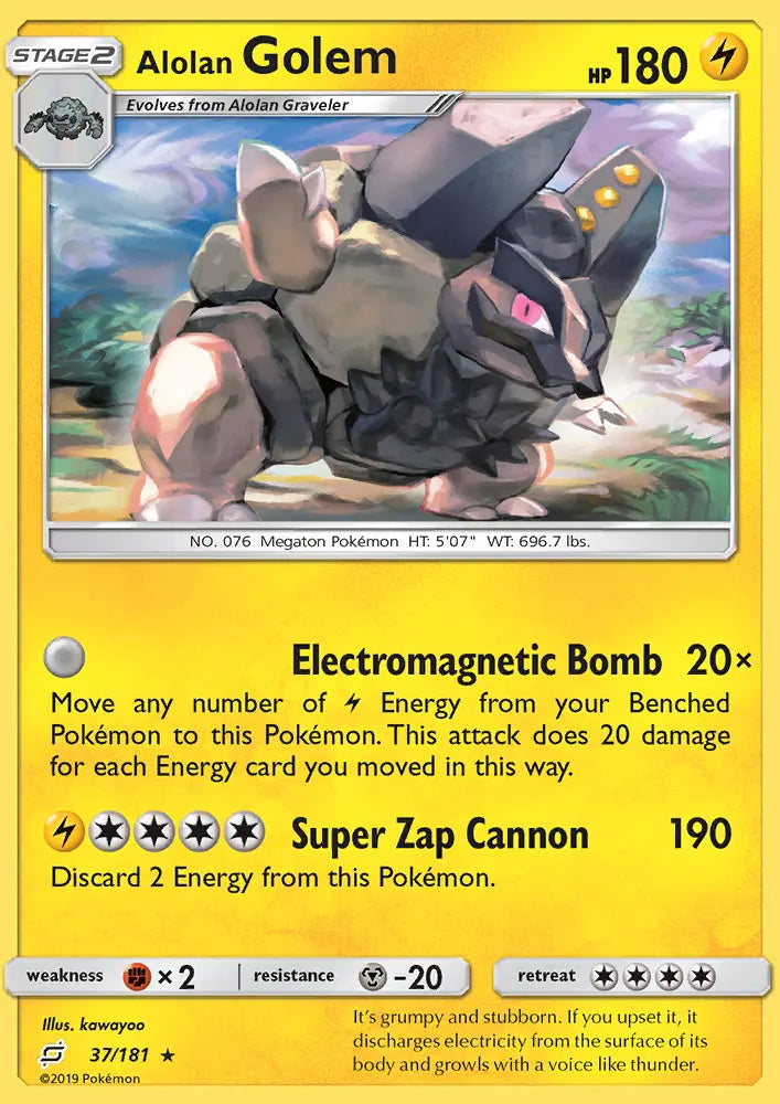 Alolan Golem 37 Team Up Pokesingles