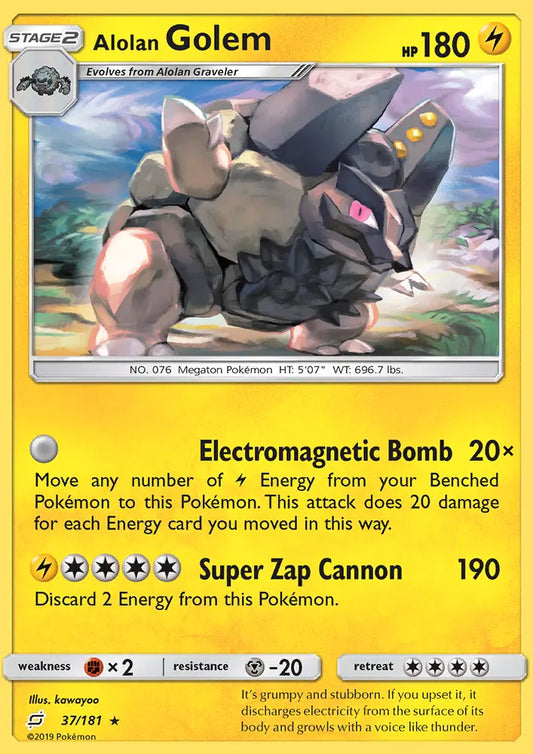 Alolan Golem 37 Team Up Pokesingles