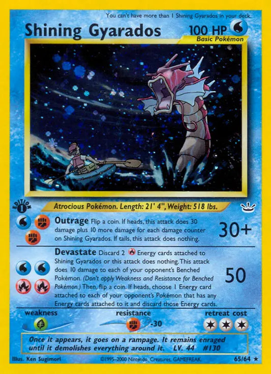 Shining Gyarados 65 Neo Revelation Pokesingles