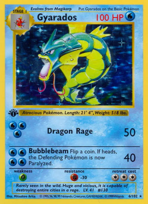 Gyarados 6 Base Set Pokesingles