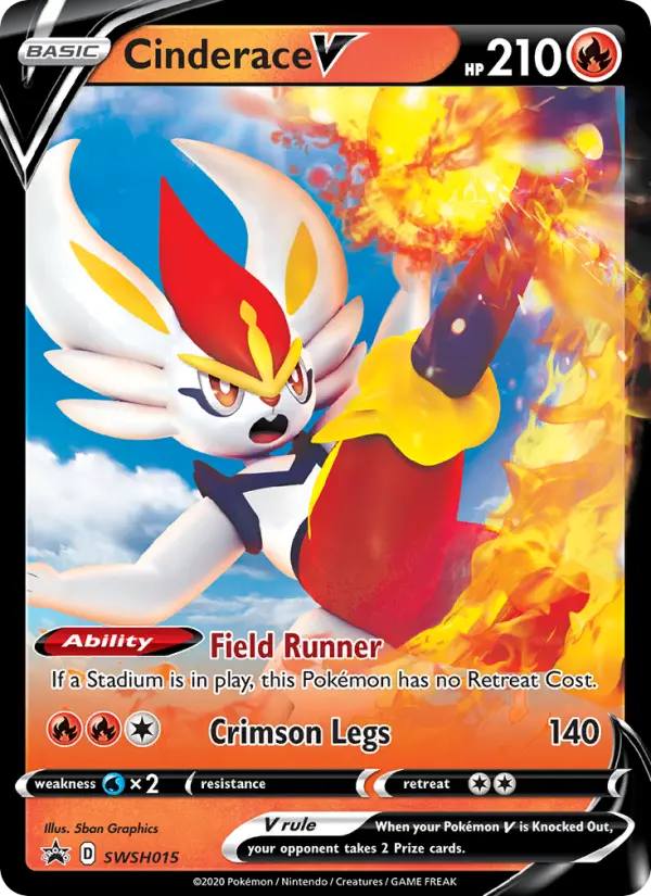 Cinderace V SWSH015 SWSH Black Star Promos Pokesingles