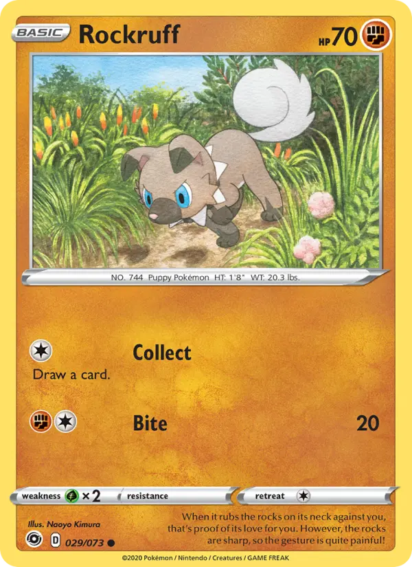 Rockruff 29 Champion's Path Pokesingles