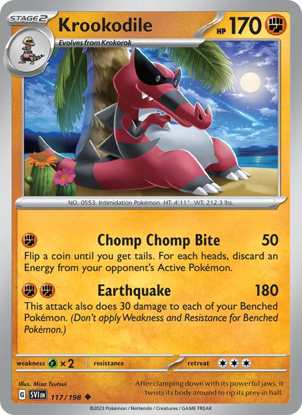 Krookodile 117 Scarlet & Violet Pokesingles