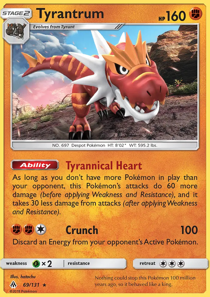 Tyrantrum 69 Forbidden Light Pokesingles