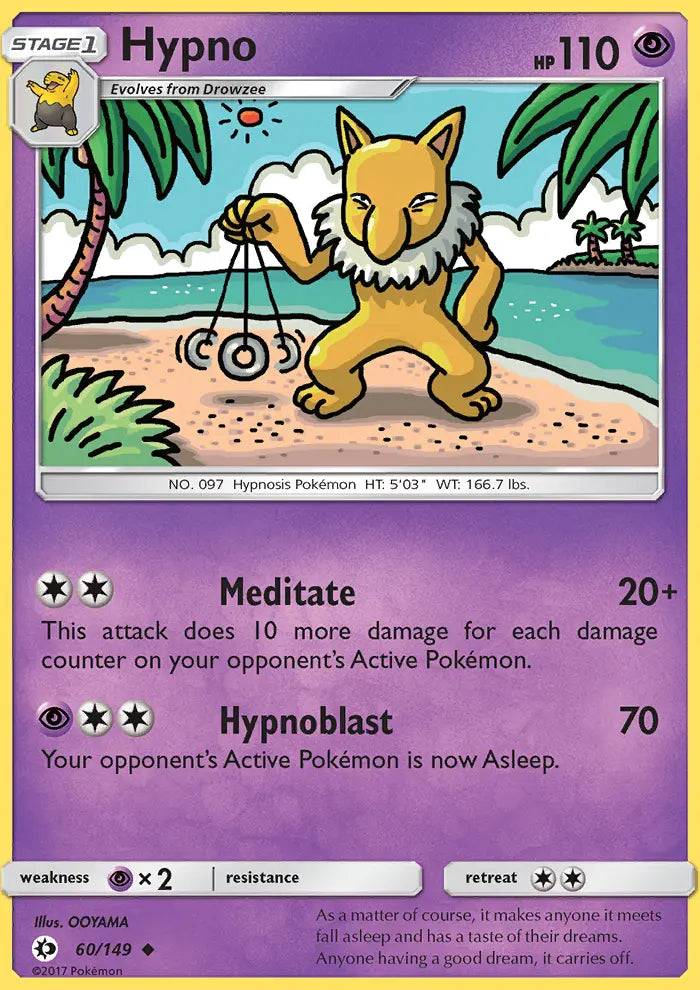 Hypno 60 Sun & Moon Pokesingles