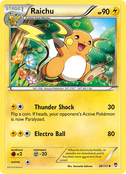 Raichu 28 Furious Fists Pokesingles