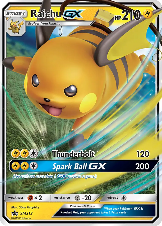 Raichu GX SM213 SM Black Star Promos Pokesingles