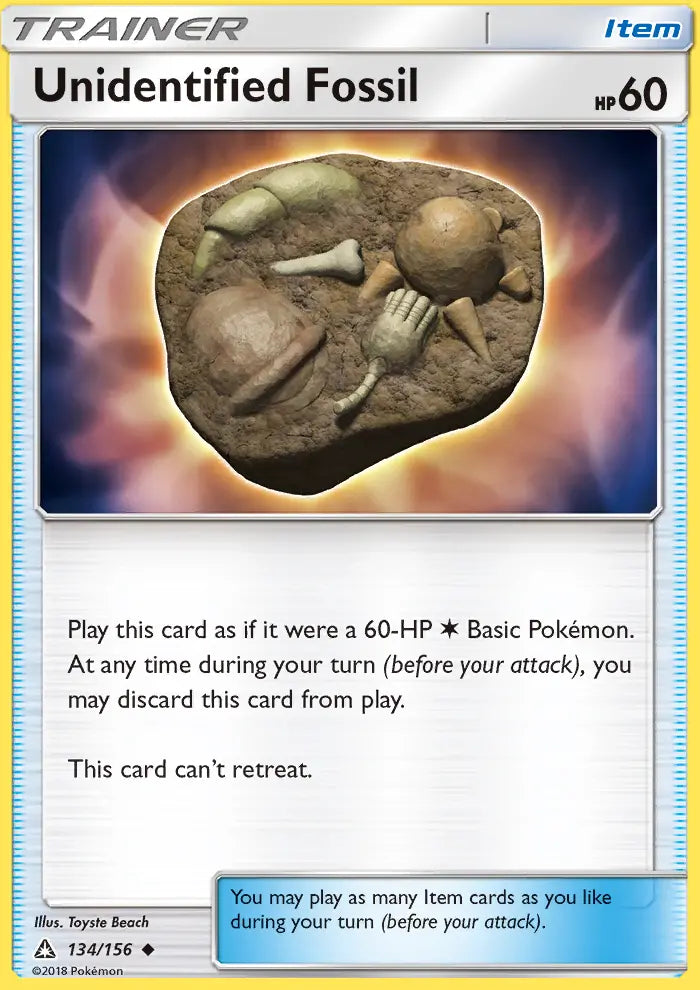 Unidentified Fossil 134 Ultra Prism Pokesingles