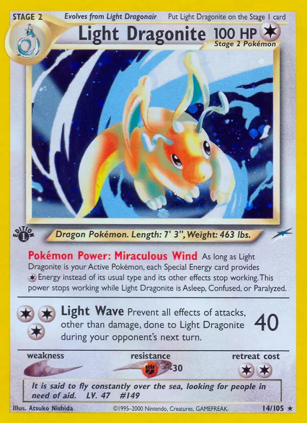 Light Dragonite 14 Neo Destiny Pokesingles