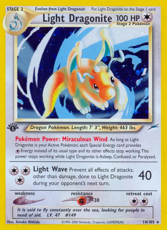 Light Dragonite 14 Neo Destiny Pokesingles