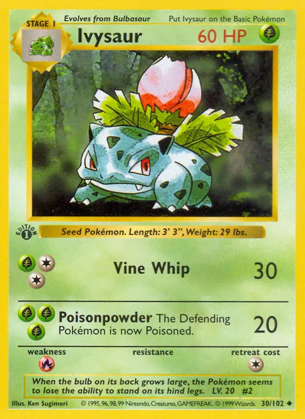 Ivysaur 30 Base Set Pokesingles