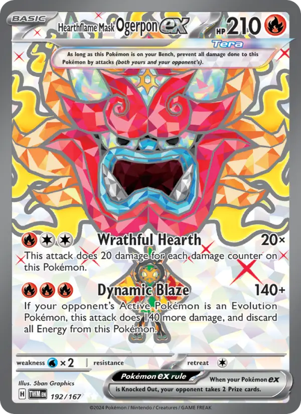 Hearthflame Mask Ogerpon ex 192 Twilight Masquerade Pokesingles