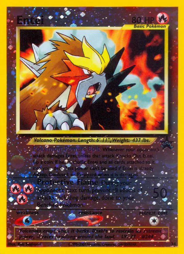 Entei 34 Wizards Black Star Promos Pokesingles