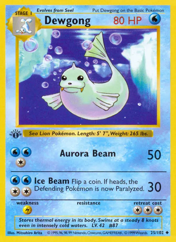 Dewgong 25 Base Set Pokesingles