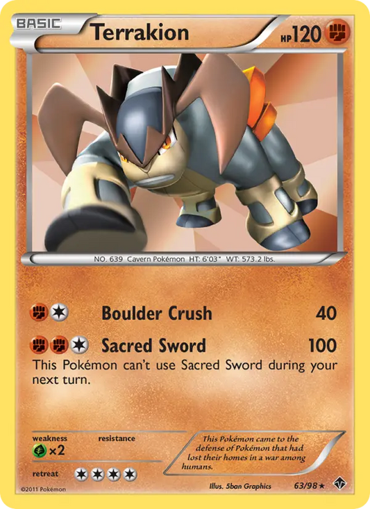Terrakion 63 Emerging Powers Pokesingles