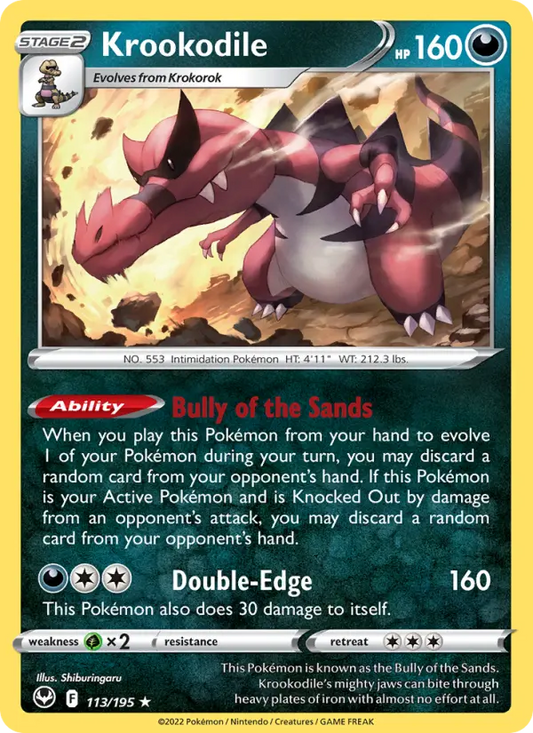 Krookodile 113 Silver Tempest Pokesingles