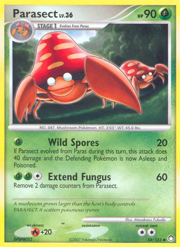 Parasect 58 Mysterious Treasures Pokesingles