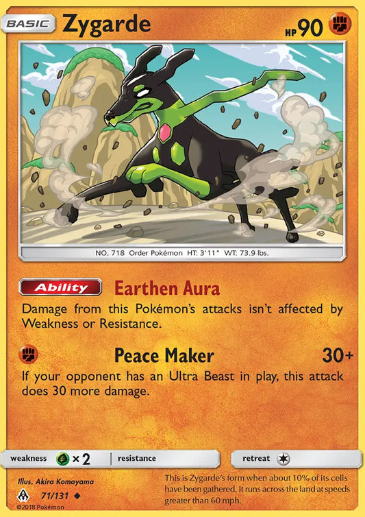 Zygarde 71 Forbidden Light Pokesingles