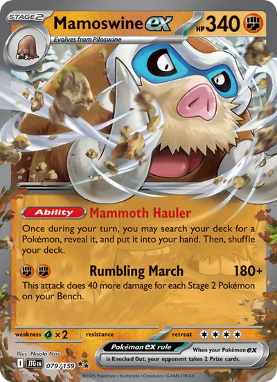Mamoswine ex 79 Journey Together Pokesingles