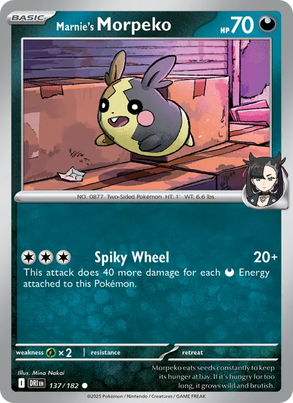 Marnie's Morpeko 137 Destined Rivals Pokesingles
