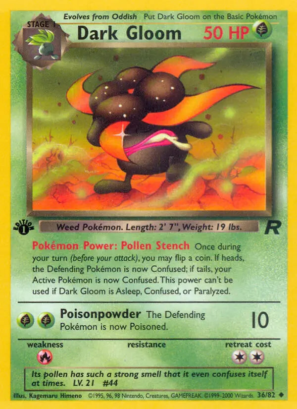 Dark Gloom 36 Team Rocket Pokesingles