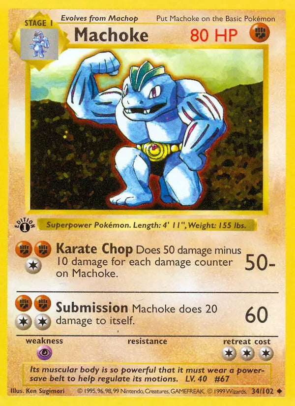 Machoke 34 Base Set Pokesingles