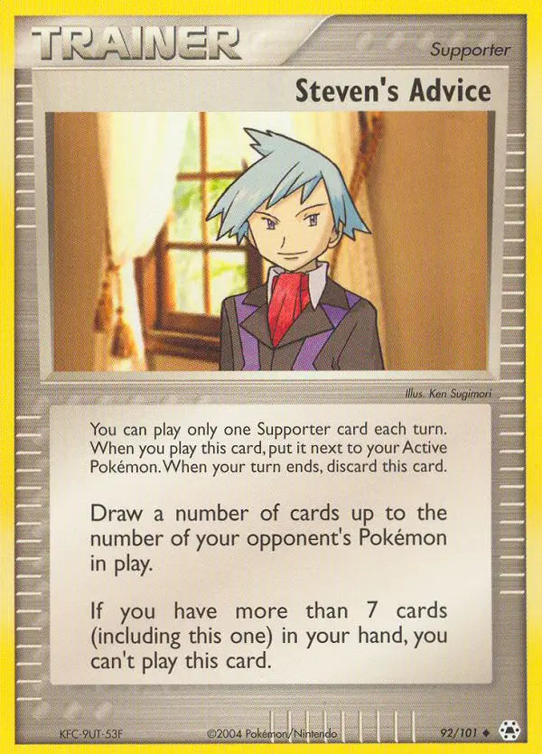 Steven's Advice 92 Hidden Legends Pokesingles