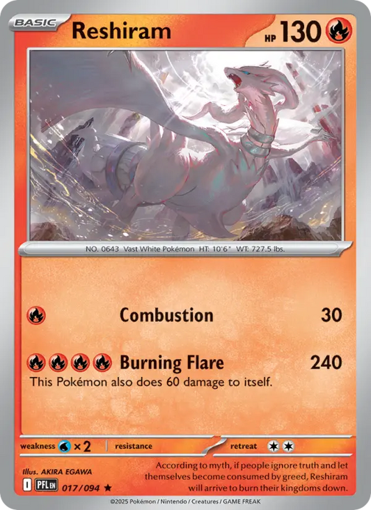 Reshiram 17 Phantasmal Flames Pokesingles