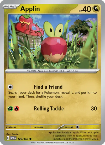 Applin 126 Twilight Masquerade Pokesingles
