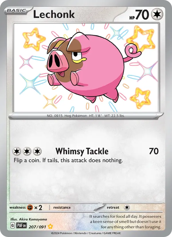 Lechonk 207 Paldean Fates Pokesingles
