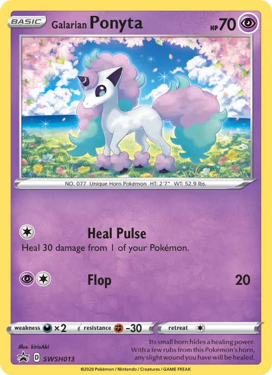 Galarian Ponyta SWSH013 SWSH Black Star Promos Pokesingles