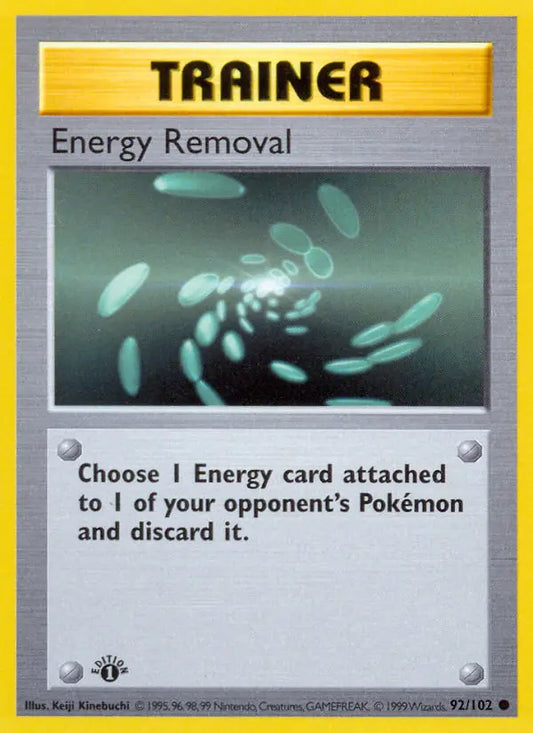 Energy Removal 92 Base Set Pokesingles