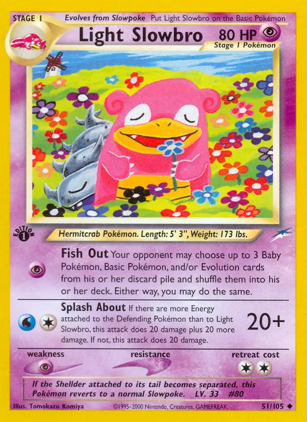 Light Slowbro 51 Neo Destiny Pokesingles