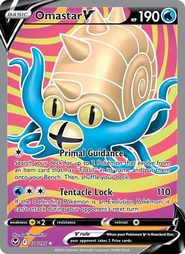 Omastar V 174 Silver Tempest Pokesingles