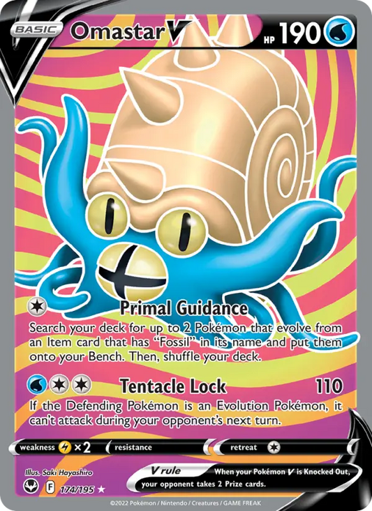Omastar V 174 Silver Tempest Pokesingles
