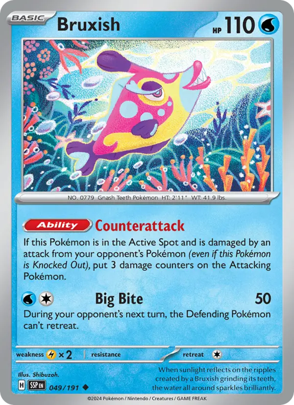 Bruxish 49 Surging Sparks Pokesingles