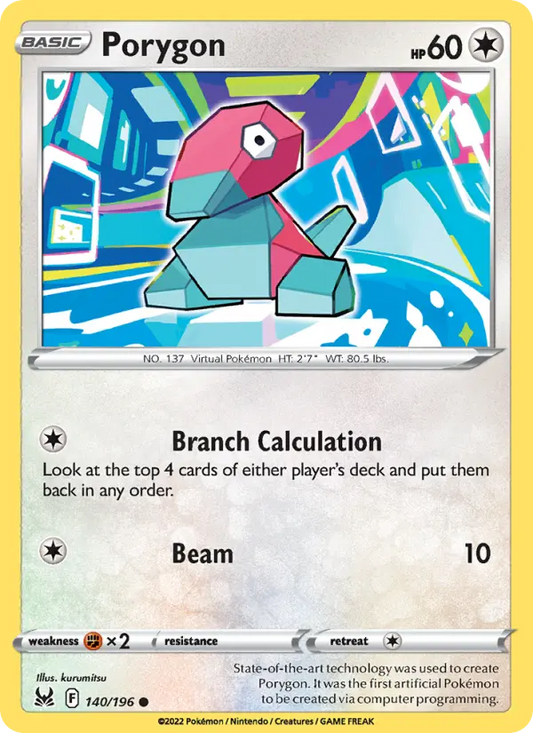 Porygon 140 Lost Origin Pokesingles