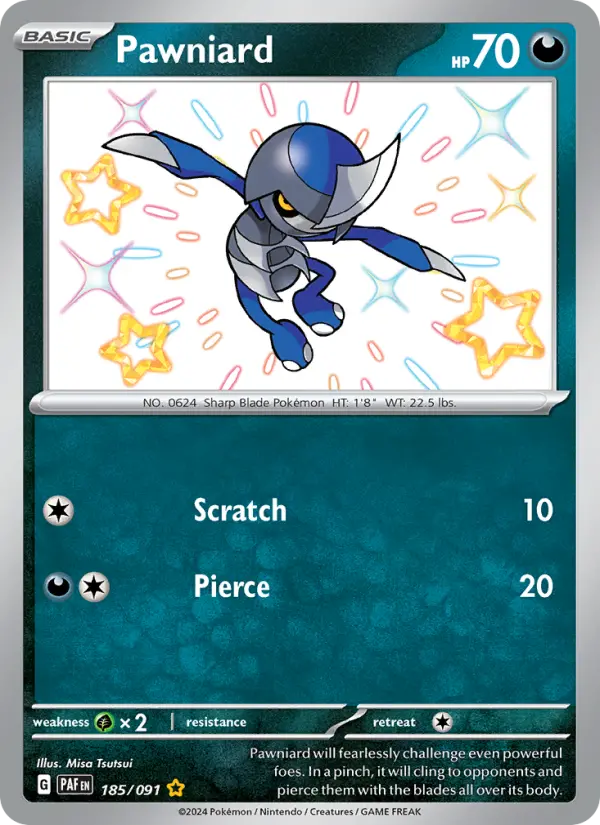 Pawniard 185 Paldean Fates Pokesingles