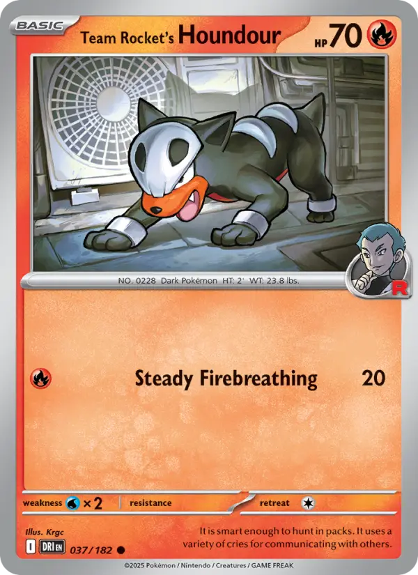 Team Rocket's Houndour 37 Destined Rivals Pokesingles