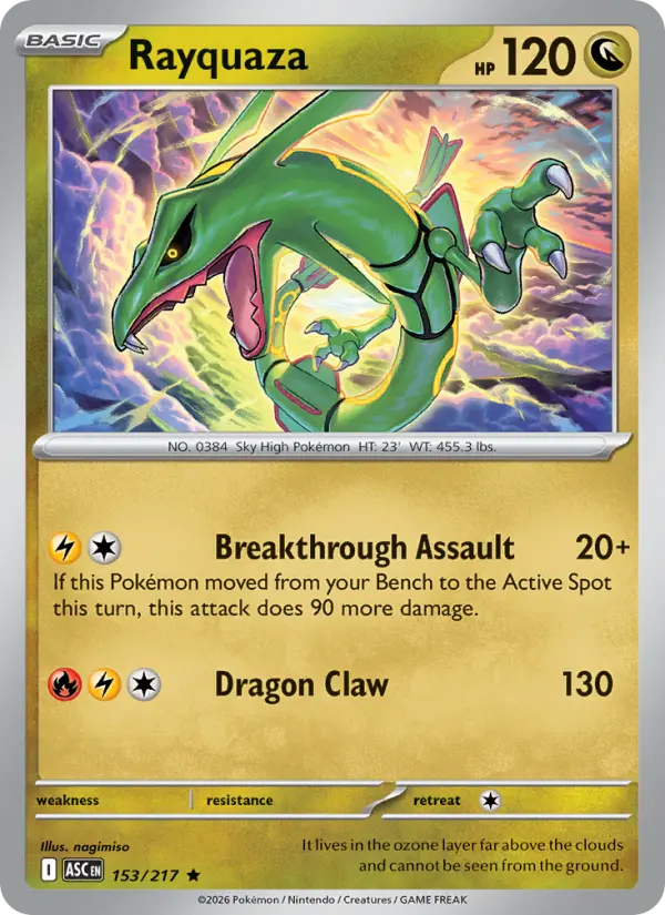 Rayquaza 153 Ascended Heroes Pokesingles