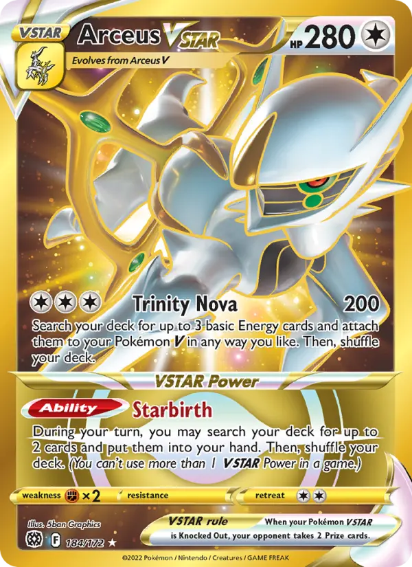 Arceus VSTAR 184 Brilliant Stars Pokesingles