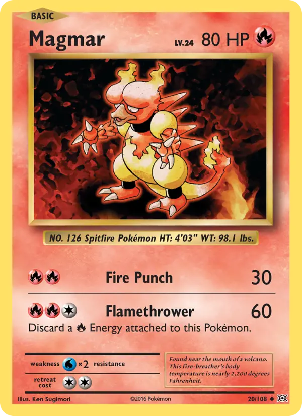 Magmar 20 Evolutions Pokesingles