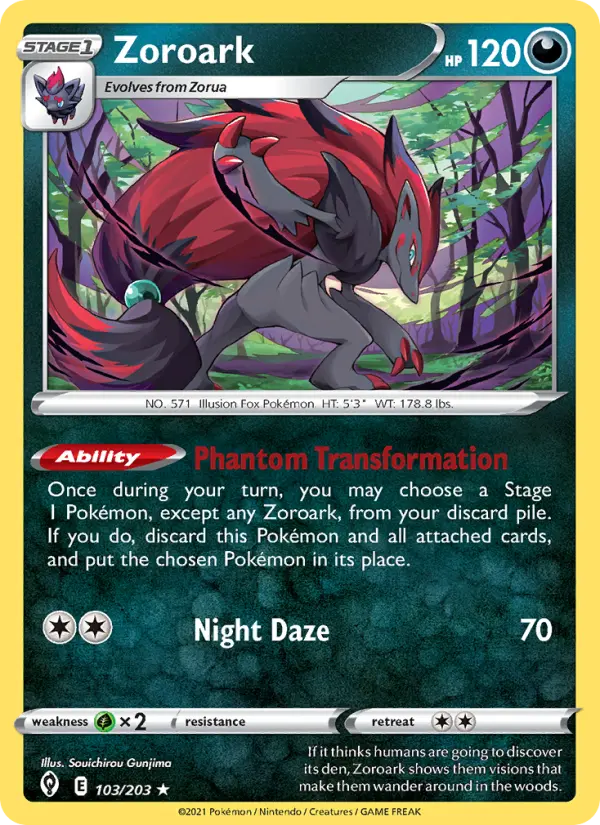 Zoroark 103 Evolving Skies Pokesingles